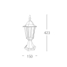 Lanterne d'extérieur en aluminium avec diffuseur en verre IP44 Milano Réductions