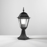 Lanterne de jardin extérieure noire avec diffuseur en verre Roma Promotion