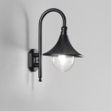 Applique lanterne d'extérieur jardin en aluminium noir Pavia Promotion