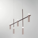 Suspension en métal design moderne 5 lumières LED Candle Remises