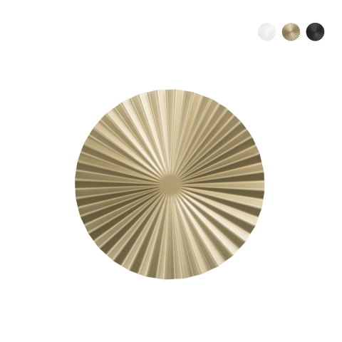 Applique LED ronde en métal plissé style vintage Anadara Promotion