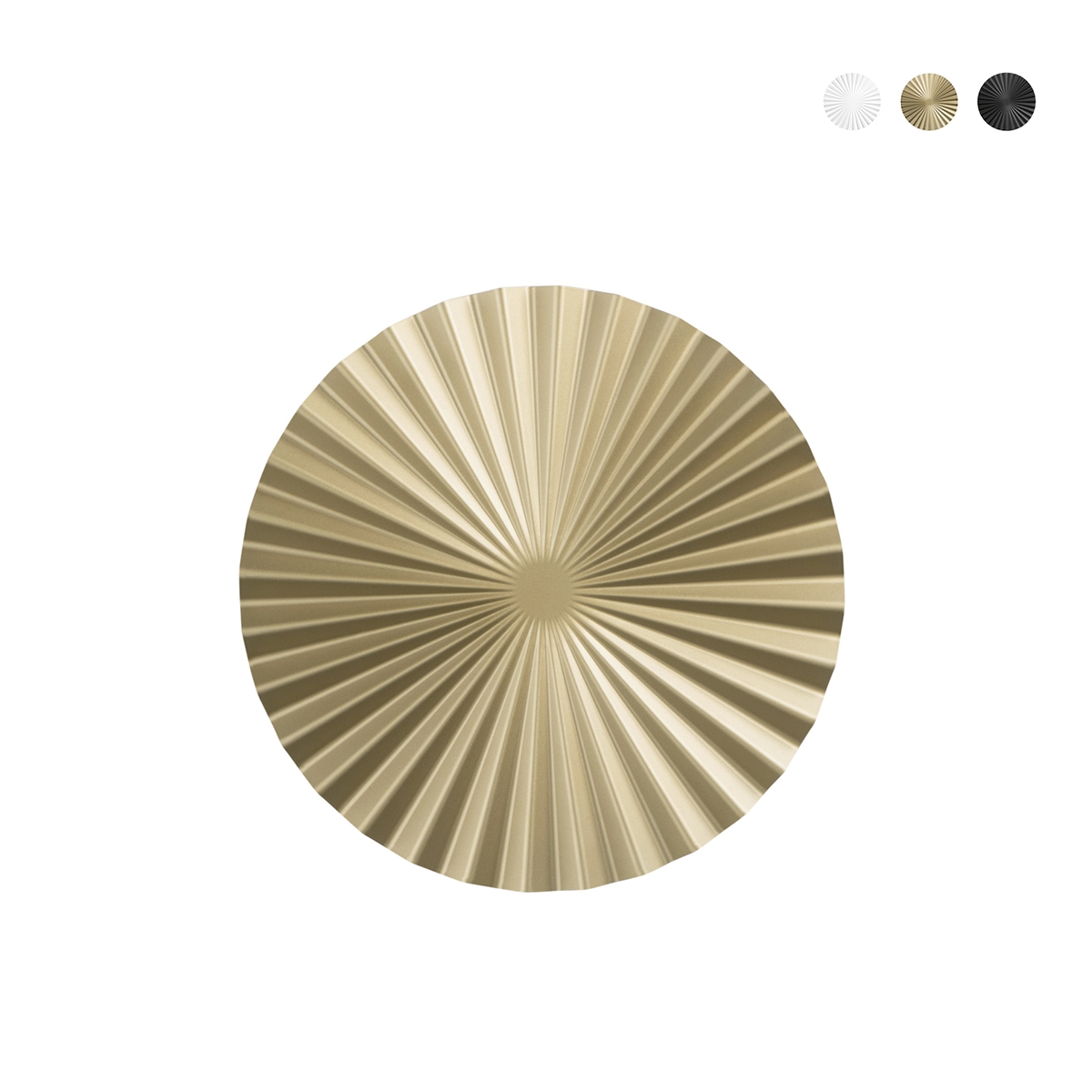 Applique LED ronde en métal plissé style vintage Anadara Promotion