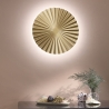 Applique LED ronde en métal plissé style vintage Anadara Vente