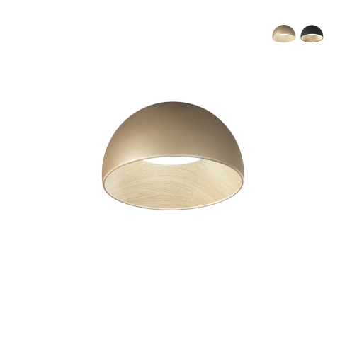 Plafonnier LED rond en métal 35 cm avec lumière réglable Coco Promotion