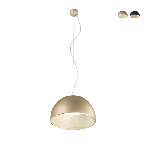 Suspension ronde en métal avec éclairage LED réglable Coco Promotion