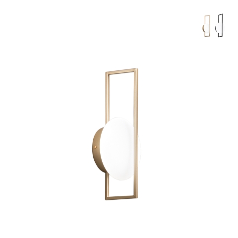 Applique en métal design moderne avec diffuseur rond lumière LED Fobos Promotion