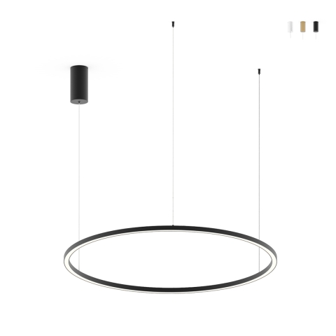 Suspension ronde LED en aluminium 120 cm Hoop Promotion