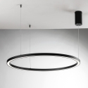 Suspension ronde LED en aluminium 120 cm Hoop Vente