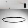 Suspension ronde LED en aluminium 120 cm Hoop Vente