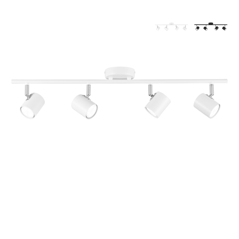 Rail de plafond avec 4 spots orientables Zero Promotion