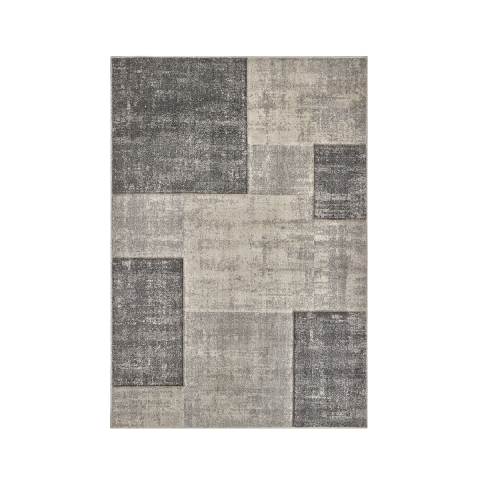Tapis à poils courts gris moderne Funny Promotion