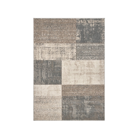 Tapis design gris et beige pour le salon Funny Promotion