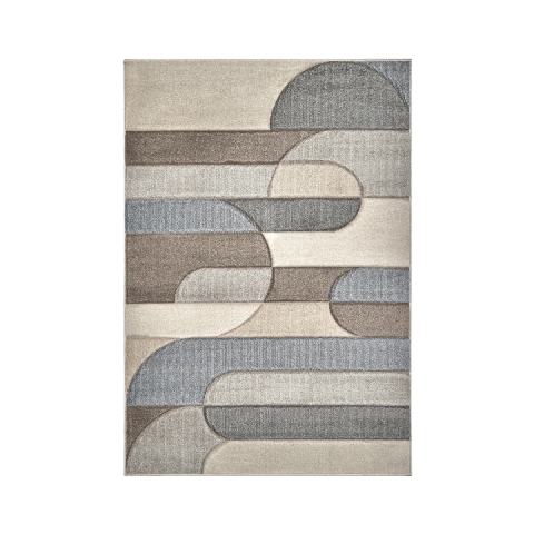 Tapis moderne design gris et beige Funny Promotion