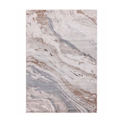Tapis design gris et beige Nevada pour chambre à coucher Promotion