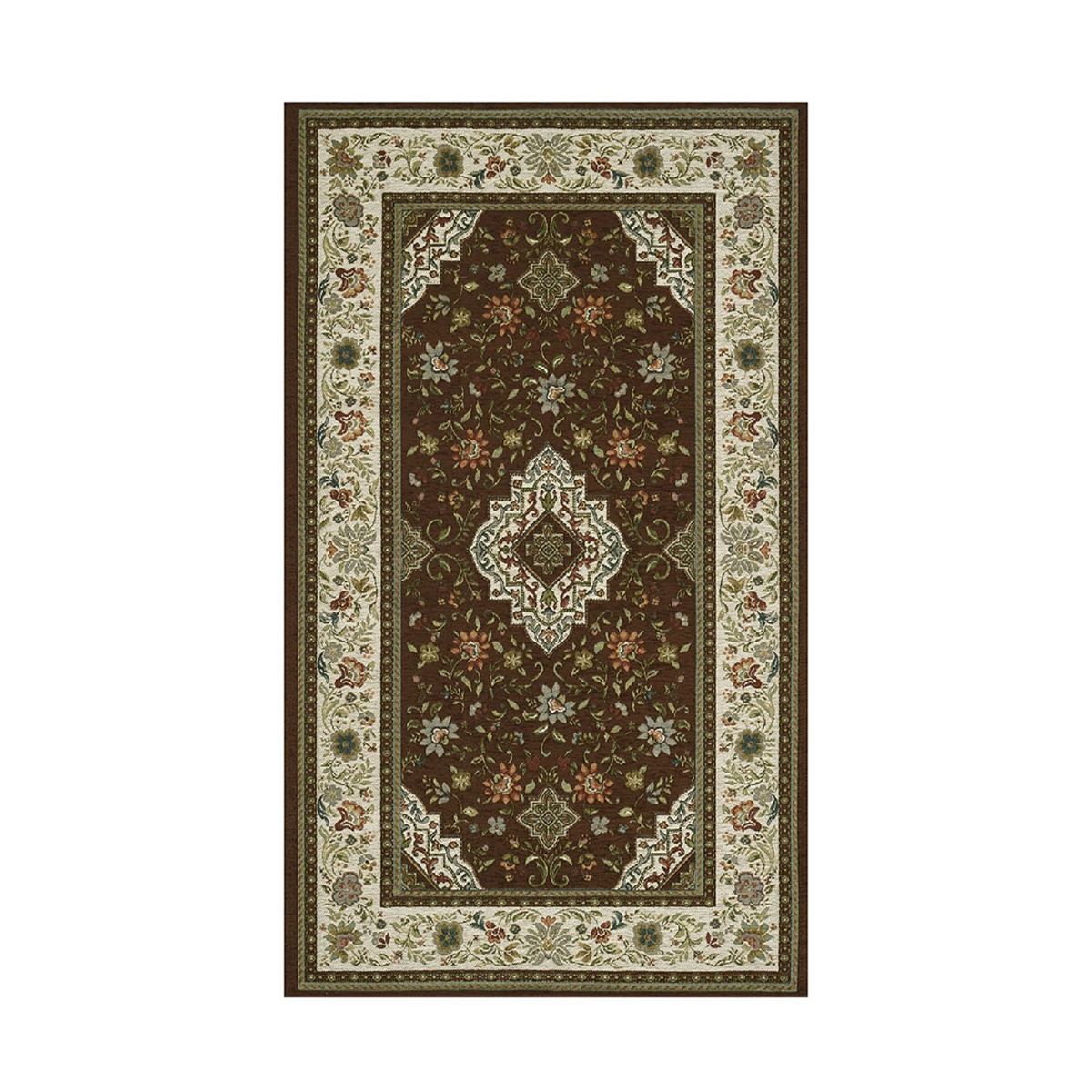 Tapis oriental persan marron Tabriz