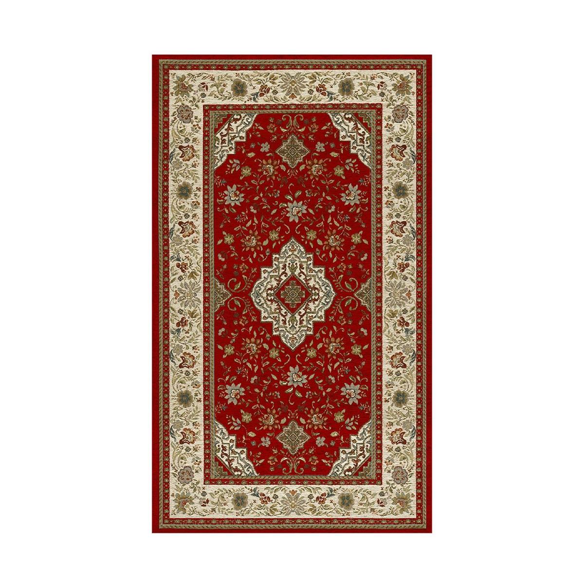 Tapis oriental style persan rouge Tabriz