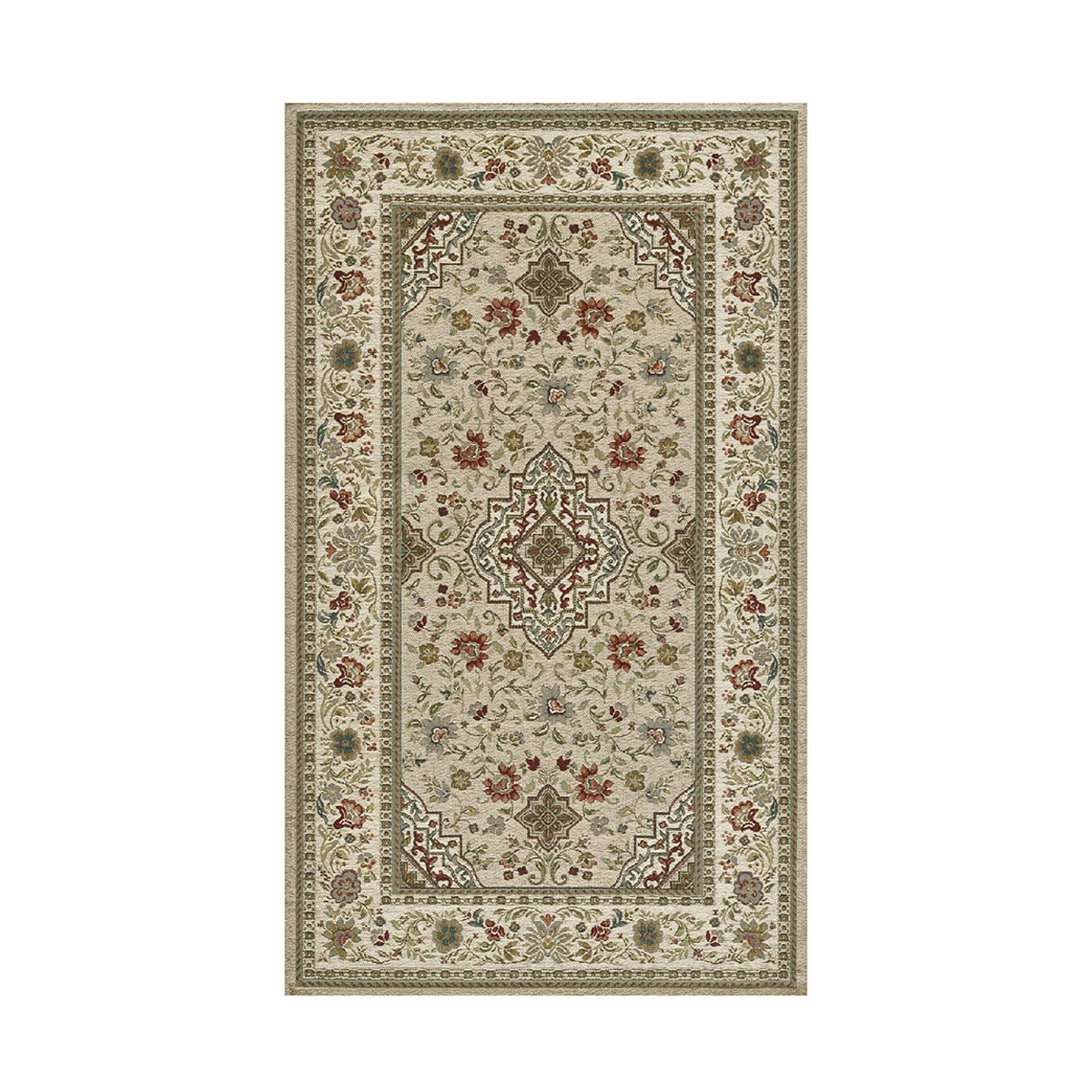 Tapis de salon oriental style persan taupe Tabriz