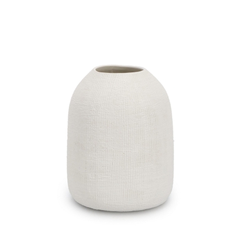 Pot de fleurs cylindrique en céramique blanche Ø15,8x19,5 cm Papyrus Promotion