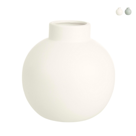 Vase design moderne sphérique à col en porcelaine Althea Promotion