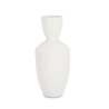 Pot de plantes et fleurs d'intérieur décoratif en céramique blanche Striped Promotion