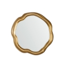 Miroir mural décoratif rond 75x75cm cadre doré Felipe Promotion