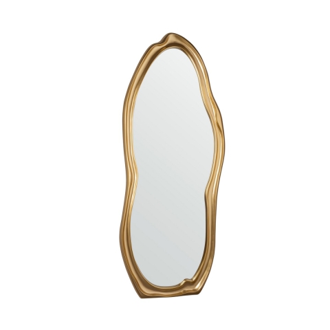 Miroir ovale design asymétrique avec cadre doré 68x173cm Felipe Promotion