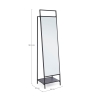 Miroir moderne sur pied intégral avec porte-manteau Ekbal Remises