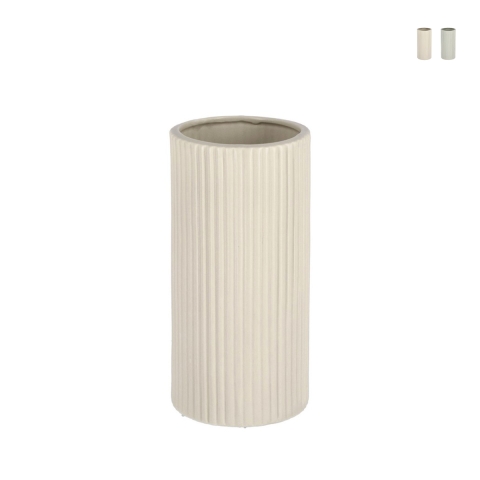 Petit pot de fleurs d'intérieur cylindrique en porcelaine Vivy S Promotion
