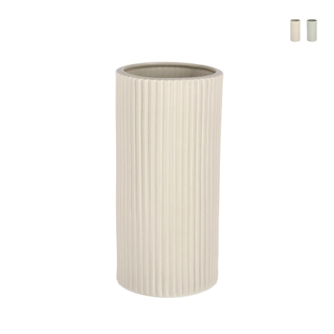 Pot de fleurs d'intérieur en porcelaine cylindre Ø12,5x26cm Vivy L Promotion