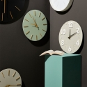 Horloge murale aiguilles dorées design minimaliste rond 40cm Timeline 