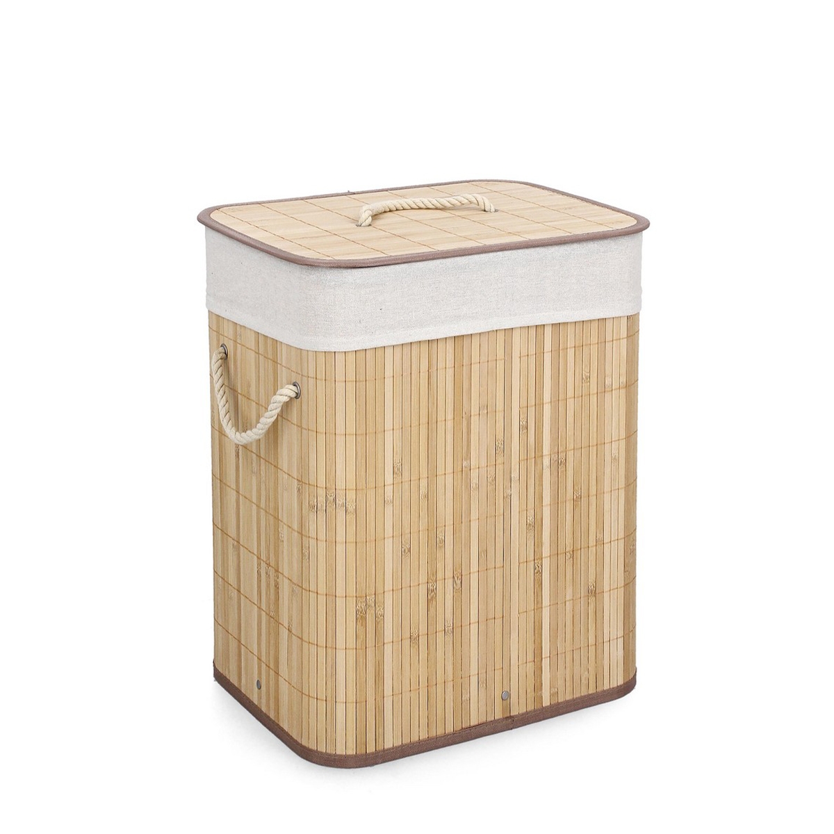 Panier à linge rectangulaire en bambou avec doublure 40x30x50 Ananda Promotion Panier à linge rectangulaire en bambou avec doublure 40x30x50 Ananda Promotion
