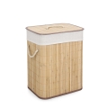 Panier à linge rectangulaire en bambou avec doublure 40x30x50 Ananda Promotion