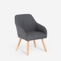 Chaise fauteuil style nordique pour cuisine salle à manger gris Yamori Promotion