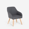 Chaise fauteuil style nordique pour cuisine salle à manger gris Yamori Promotion