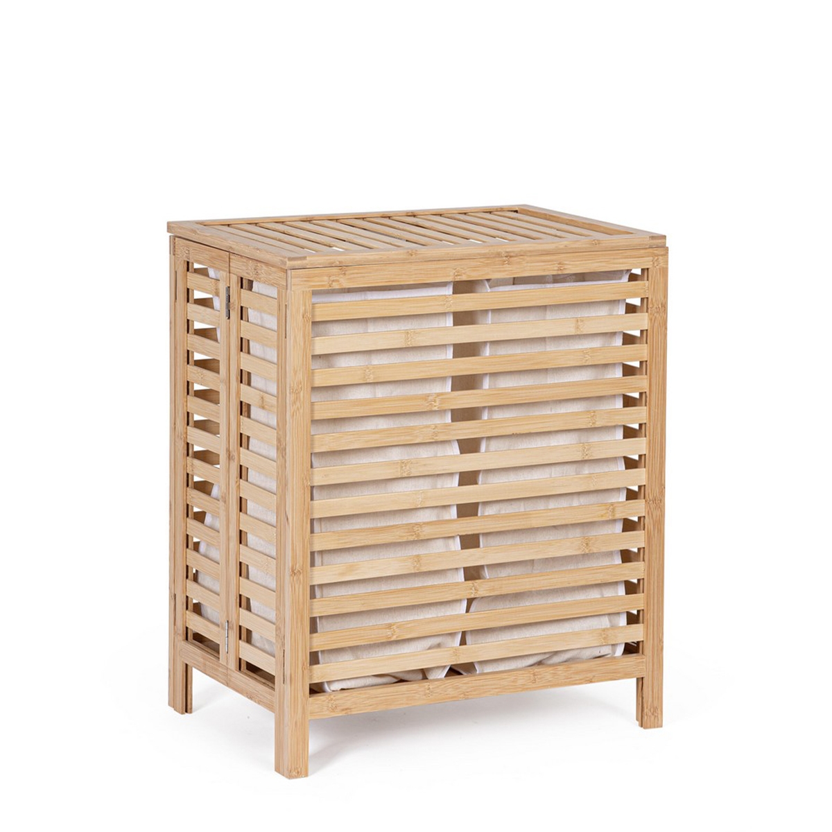 Panier à linge en bambou avec 2 sacs amovibles 50x60cm Cayden