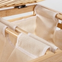 Panier à linge en bambou avec 2 sacs amovibles 50x60cm Cayden Offre
