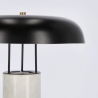 Lampe de table moderne base en marbre blanc et abat-jour en métal Kaithal Remises