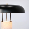 Lampe de table moderne base en marbre blanc et abat-jour en métal Kaithal Réductions