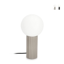 Lampe de table style minimaliste Ø15x30cm abat-jour rond en verre Delphine Promotion