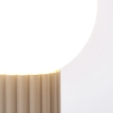 Lampe de table style minimaliste Ø15x30cm abat-jour rond en verre Delphine Remises