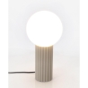 Lampe de table style minimaliste Ø15x30cm abat-jour rond en verre Delphine Réductions