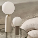 Lampe de table style minimaliste Ø15x30cm abat-jour rond en verre Delphine Prix