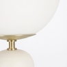 Lampe de table design moderne abat-jour rond en verre dépoli Delphine Remises