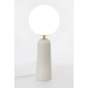 Lampe de table design moderne abat-jour rond en verre dépoli Delphine Réductions