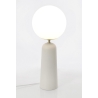 Lampe de table design moderne abat-jour rond en verre dépoli Delphine Réductions