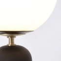 Lampe de table design moderne abat-jour rond en verre dépoli Delphine Modèle