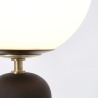 Lampe de table design moderne abat-jour rond en verre dépoli Delphine Modèle