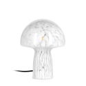 Lampe de table moderne en verre transparent travaillé 20x25,5 Carysa Promotion