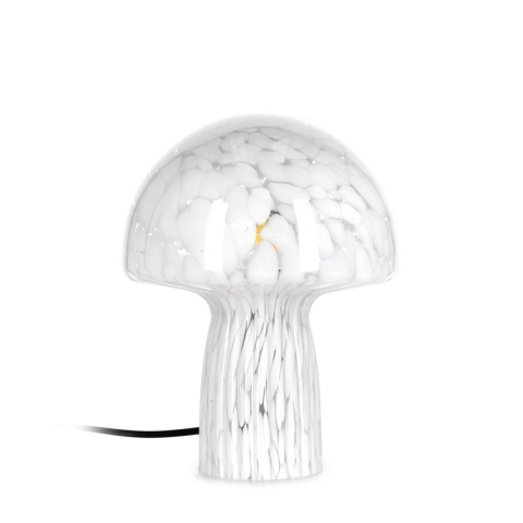 Lampe de table moderne en verre transparent travaillé 20x25,5 Carysa Promotion