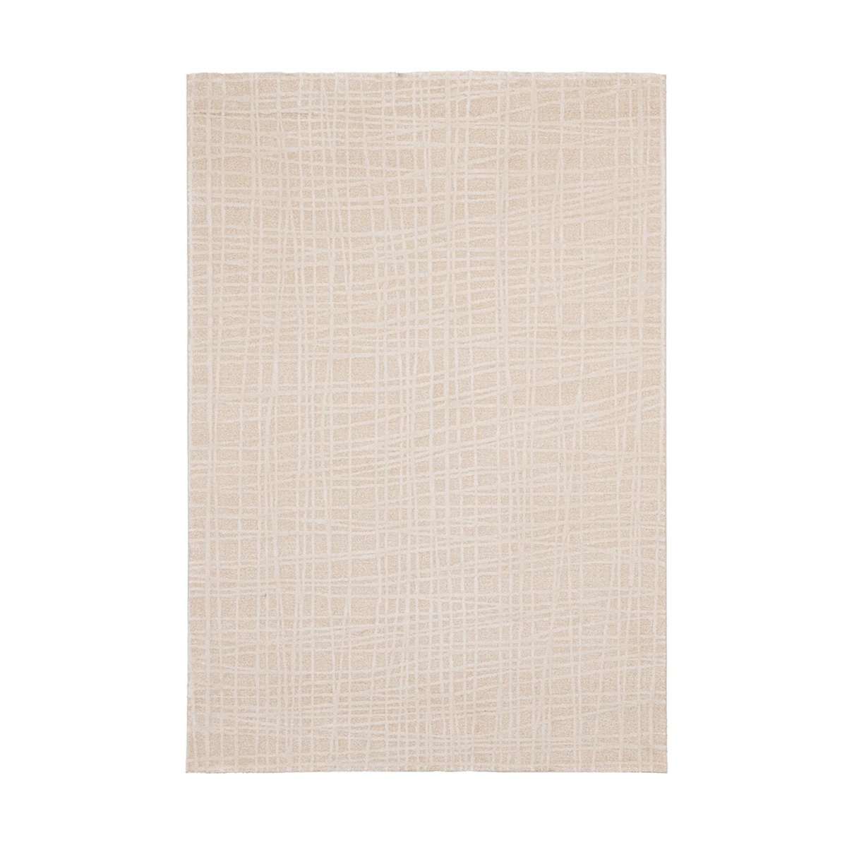 Tapis de salon moderne rectangulaire beige crème 200x290cm Tania